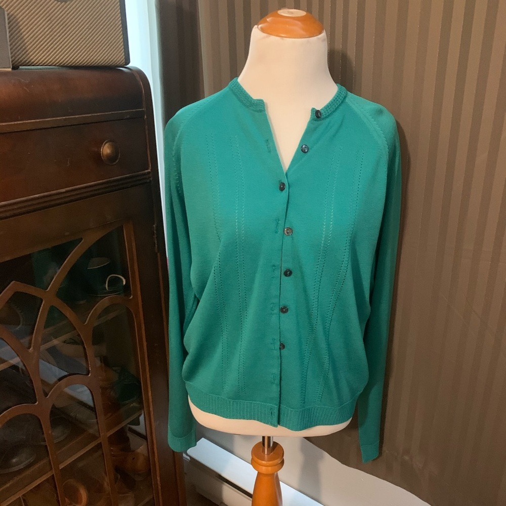 2/$40 *Volup* Vintage 70’s Teal Cardigan